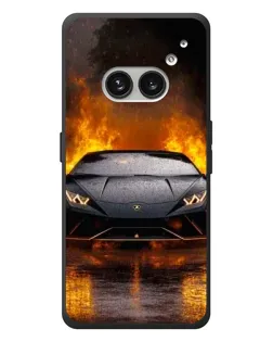 Чохол для Nothing Phone (2a) Plus з картинкою «Lamborghini у вогні»