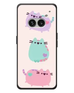 Чехол для Nothing Phone (2a) Plus с картинкой «Pusheen трио»