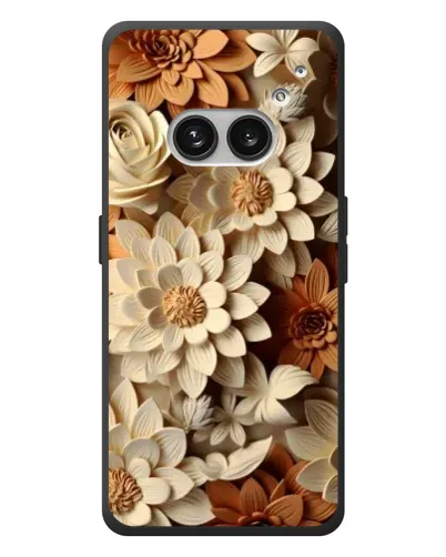 Чехол для Nothing Phone (2a) Plus с картинкой «Бежевый флористический декор»