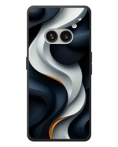 Чехол для Nothing Phone (2a) Plus с картинкой «Объемные черно-белые ленты»