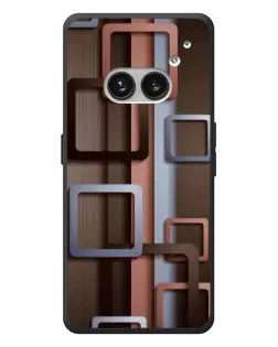 Чохол для Nothing Phone (2a) Plus з картинкою «Коричневі об'ємні квадрати» Чохол для Nothing Phone (2a) Plus з картинкою «Коричневі об'ємні квадрати»