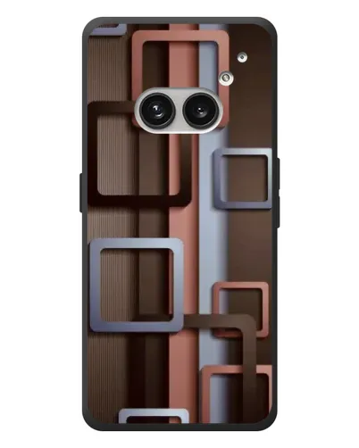 Чехол для Nothing Phone (2a) Plus с картинкой «Коричневые объемные квадраты»