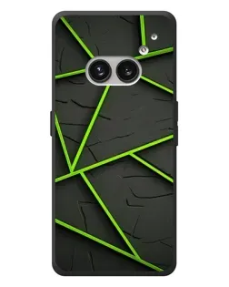 Чехол для Nothing Phone (2a) Plus с картинкой «Зеленые геометрические линии»