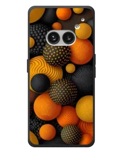 Чехол для Nothing Phone (2a) Plus с картинкой «Объемные оранжевые сферы»