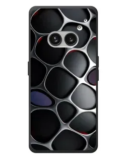 Чехол для Nothing Phone (2a) Plus с картинкой «Объемная темная решетка»