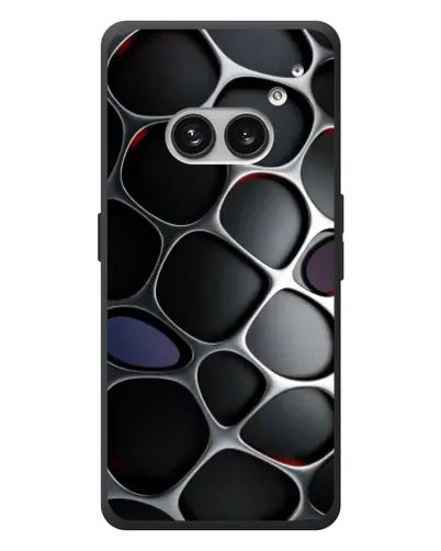 Чехол для Nothing Phone (2a) Plus с картинкой «Объемная темная решетка»