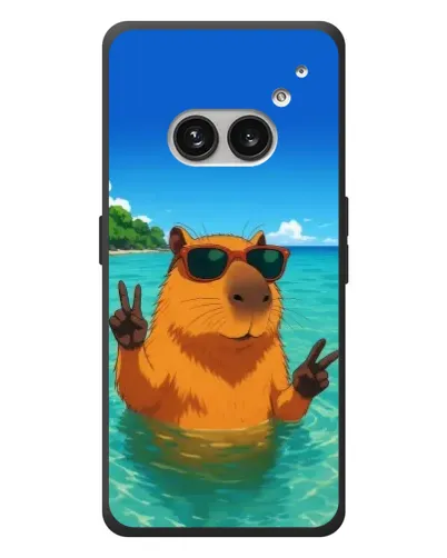 Чехол для Nothing Phone (2a) Plus с картинкой «Морская капибара»