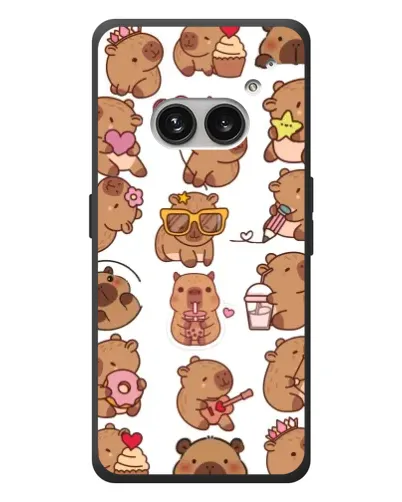 Чехол для Nothing Phone (2a) Plus с картинкой «Стикерпак с капибарами»