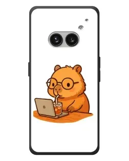 Чохол для Nothing Phone (2a) Plus з картинкою «Капібара з ноутбуком»