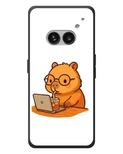 Чехол для Nothing Phone (2a) Plus с картинкой «Капибара с ноутбуком»