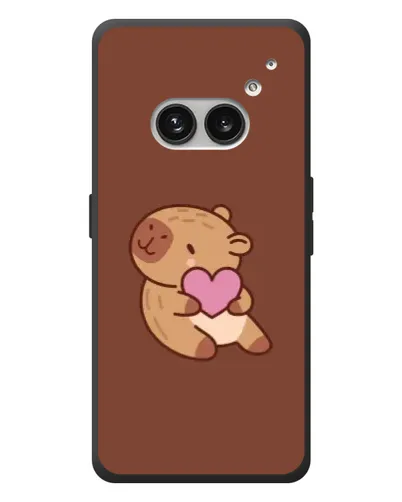 Чехол для Nothing Phone (2a) Plus с картинкой «Капибара с сердцем»