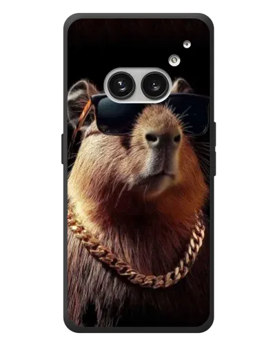 Чехол для Nothing Phone (2a) Plus с картинкой «Капибара золотая цепь»