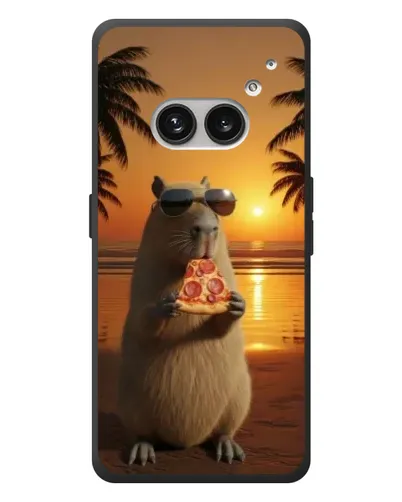 Чехол для Nothing Phone (2a) Plus с картинкой «Капибара с пиццей»