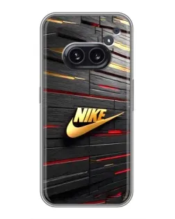 Чохол для Nothing Phone 2a з картинкою «Золотий Nike на металі»
