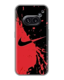 Чохол для Nothing Phone 2a з картинкою «Червоні бризки Nike»