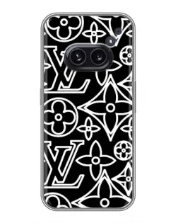 Чохол для Nothing Phone 2a з картинкою «Чорно-білий візерунок LV»