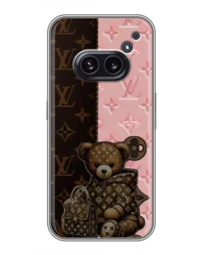 Чохол для Nothing Phone 2a з картинкою «Ведмедик у стилі LV»