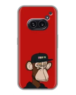 Чохол для Nothing Phone 2a з картинкою «Bored Ape — червоний фон»