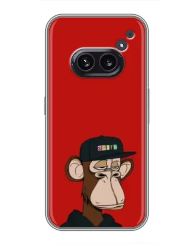 Чохол для Nothing Phone 2a з картинкою «Bored Ape — червоний фон» Чохол для Nothing Phone 2a з картинкою «Bored Ape — червоний фон»