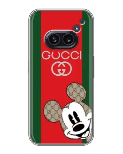 Чохол для Nothing Phone 2a з картинкою «Gucci — смуги та Міккі» Чохол для Nothing Phone 2a з картинкою «Gucci — смуги та Міккі»