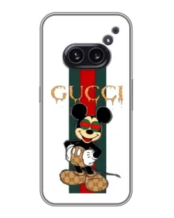 Чохол для Nothing Phone 2a з картинкою «Міккі Маус Gucci — смуги»