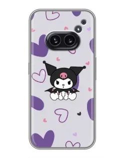 Чохол для Nothing Phone 2a з картинкою «Kuromi та лавандові серця»