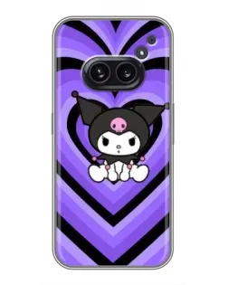 Чохол для Nothing Phone 2a з картинкою «Kuromi та фіолетові серця»