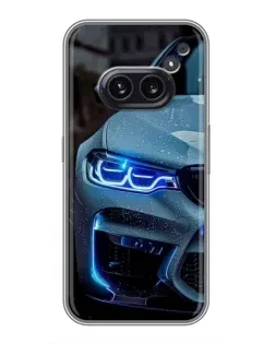 Чохол для Nothing Phone 2a з картинкою «Погляд BMW з синіми фарами»