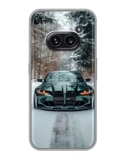 Чохол для Nothing Phone 2a з картинкою «BMW у зимовому лісі»