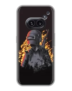 Чохол для Nothing Phone 2a з картинкою «PUBG — вогняний силует»