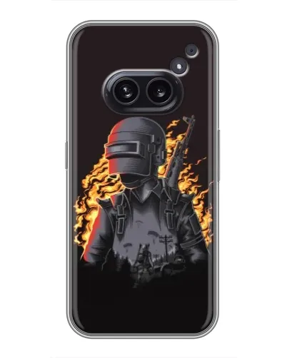 Чохол для Nothing Phone 2a з картинкою «PUBG — вогняний силует»