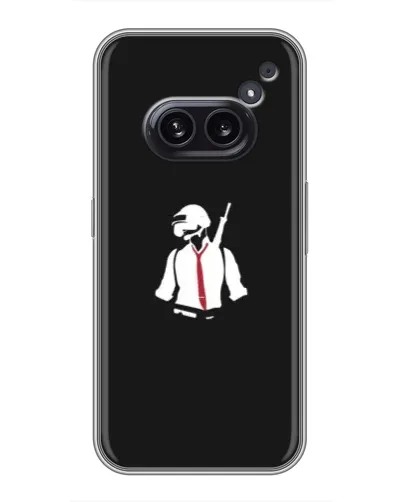 Чохол для Nothing Phone 2a з картинкою «PUBG — силует воїна»