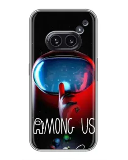 Чохол для Nothing Phone 2a з картинкою «Червоний імпостер — макро»