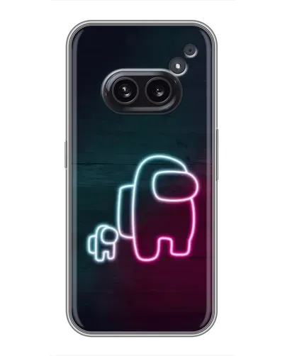 Чехол для Nothing Phone 2a с картинкой «Among Us неон-арт» Чехол для Nothing Phone 2a с картинкой «Among Us неон-арт»