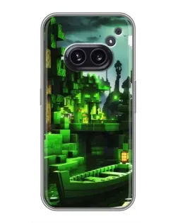 Чохол для Nothing Phone 2a з картинкою «Minecraft лісовий пейзаж»