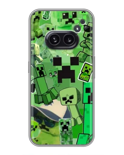 Чохол для Nothing Phone 2a з картинкою «Кріпери Minecraft»