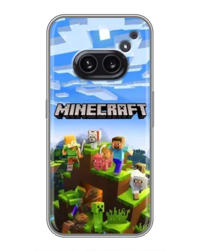 Чохол для Nothing Phone 2a з картинкою «Minecraft класичний світ»