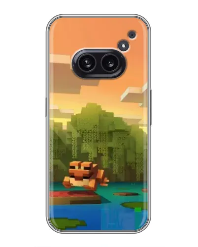 Чохол для Nothing Phone 2a з картинкою «Майнкрафт захід сонця»
