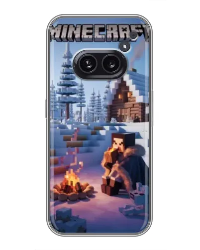 Чохол для Nothing Phone 2a з картинкою «Зимовий Minecraft»