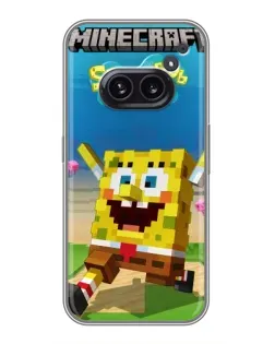 Чохол для Nothing Phone 2a з картинкою «Губка Боб Minecraft» Чохол для Nothing Phone 2a з картинкою «Губка Боб Minecraft»