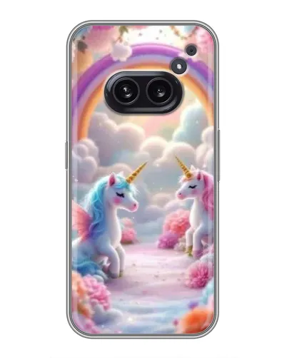 Чехол для Nothing Phone 2a с картинкой «Радуга и единороги» Чехол для Nothing Phone 2a с картинкой «Радуга и единороги»