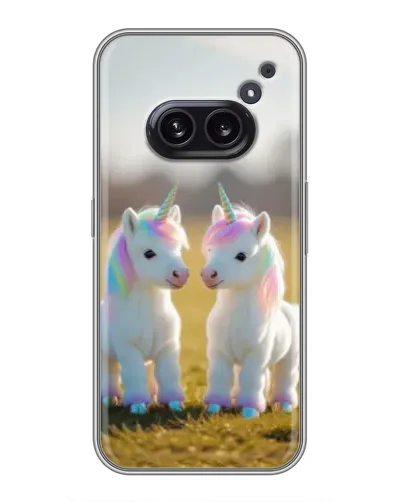 Чехол для Nothing Phone 2a с картинкой «Пара единорогов» Чехол для Nothing Phone 2a с картинкой «Пара единорогов»
