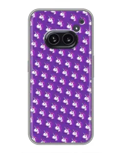 Чехол для Nothing Phone 2a с картинкой «Единороги на фиолетовом»
