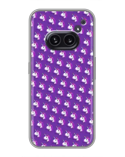 Чехол для Nothing Phone 2a с картинкой «Единороги на фиолетовом» Чехол для Nothing Phone 2a с картинкой «Единороги на фиолетовом»