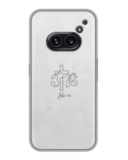 Чехол для Nothing Phone 2a с картинкой «Иоанна 3:16 Крест»