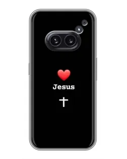 Чехол для Nothing Phone 2a с картинкой «Сердце - Jesus»