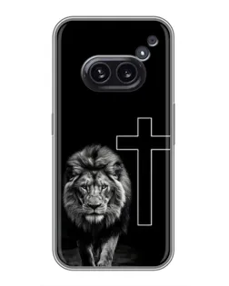 Чехол для Nothing Phone 2a с картинкой «Лев и Крест»