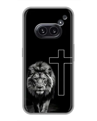 Чехол для Nothing Phone 2a с картинкой «Лев и Крест» Чехол для Nothing Phone 2a с картинкой «Лев и Крест»