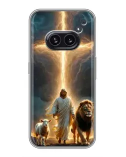 Чехол для Nothing Phone 2a с картинкой «Лев Иуды и Свет»