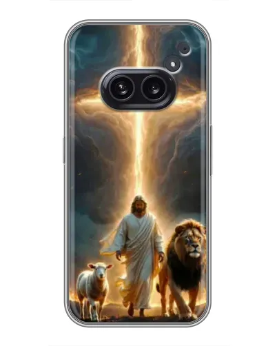 Чехол для Nothing Phone 2a с картинкой «Лев Иуды и Свет» Чехол для Nothing Phone 2a с картинкой «Лев Иуды и Свет»